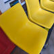Waiting bench, vintage yellow sofa