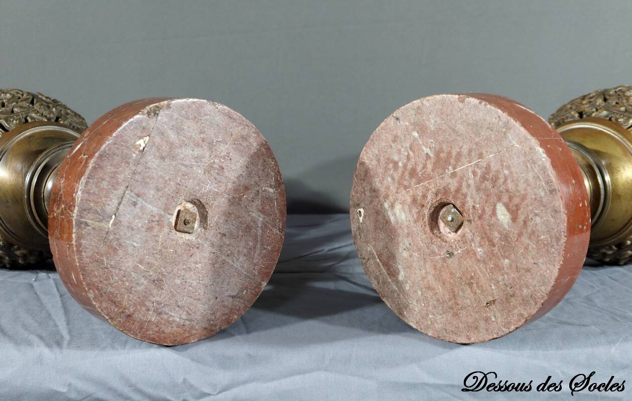 Pair of bronze ewers, art nouveau – 1910