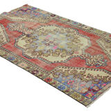 Anatolian handmade vintage rug 212 cm x 125 cm