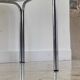 Table basse annees 70 verre et acier chromé