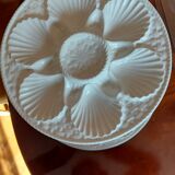 Service à huitres en porcelaine blanche