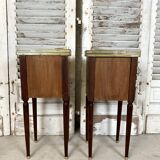 Pair of mahogany bedside tables