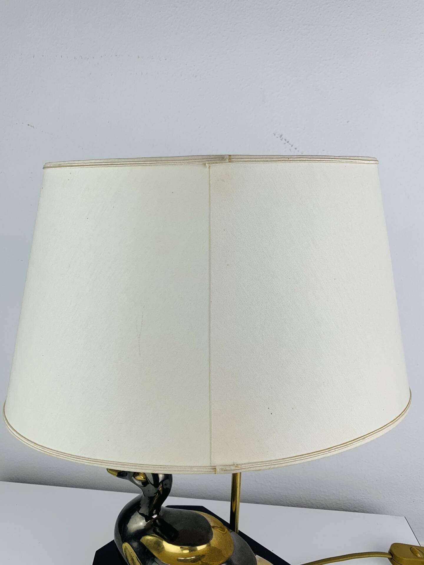 Lampe canard en laiton vintage