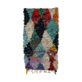 Boucherouite vintage moroccan rug 106 x 184 cm