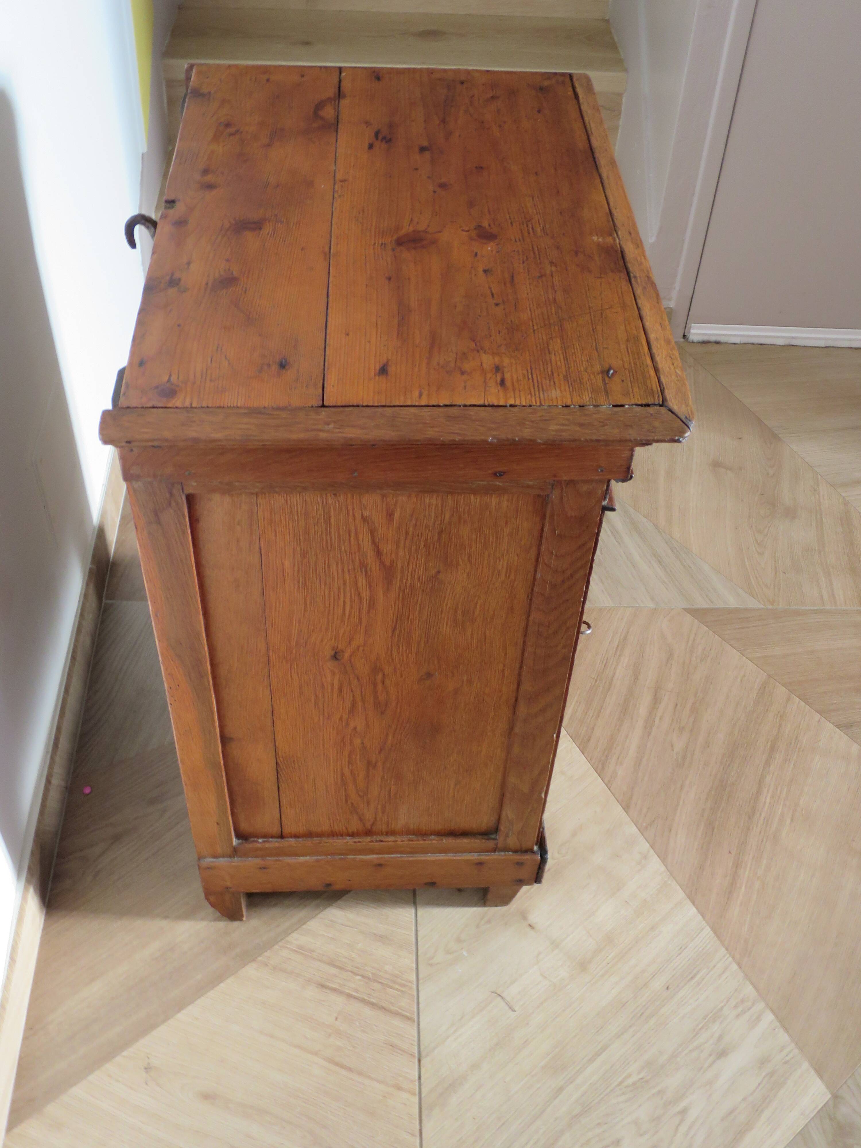Jam cupboard - small sideboard - light oak stain - Directoire style