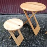 Suzy folding table and stool set by Adrian Reed.
