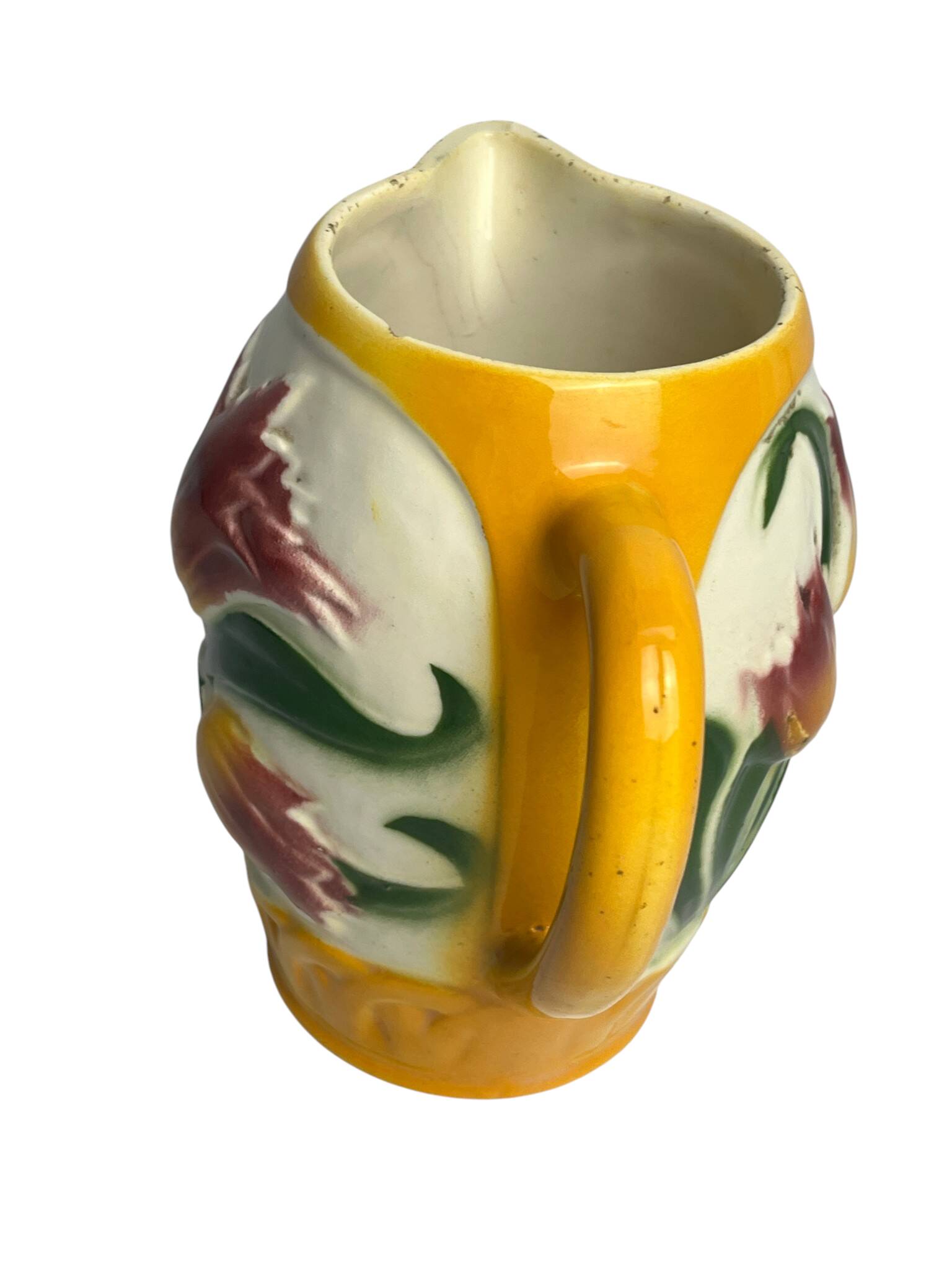 Poet Laval, jug barbotine tulips around 1940