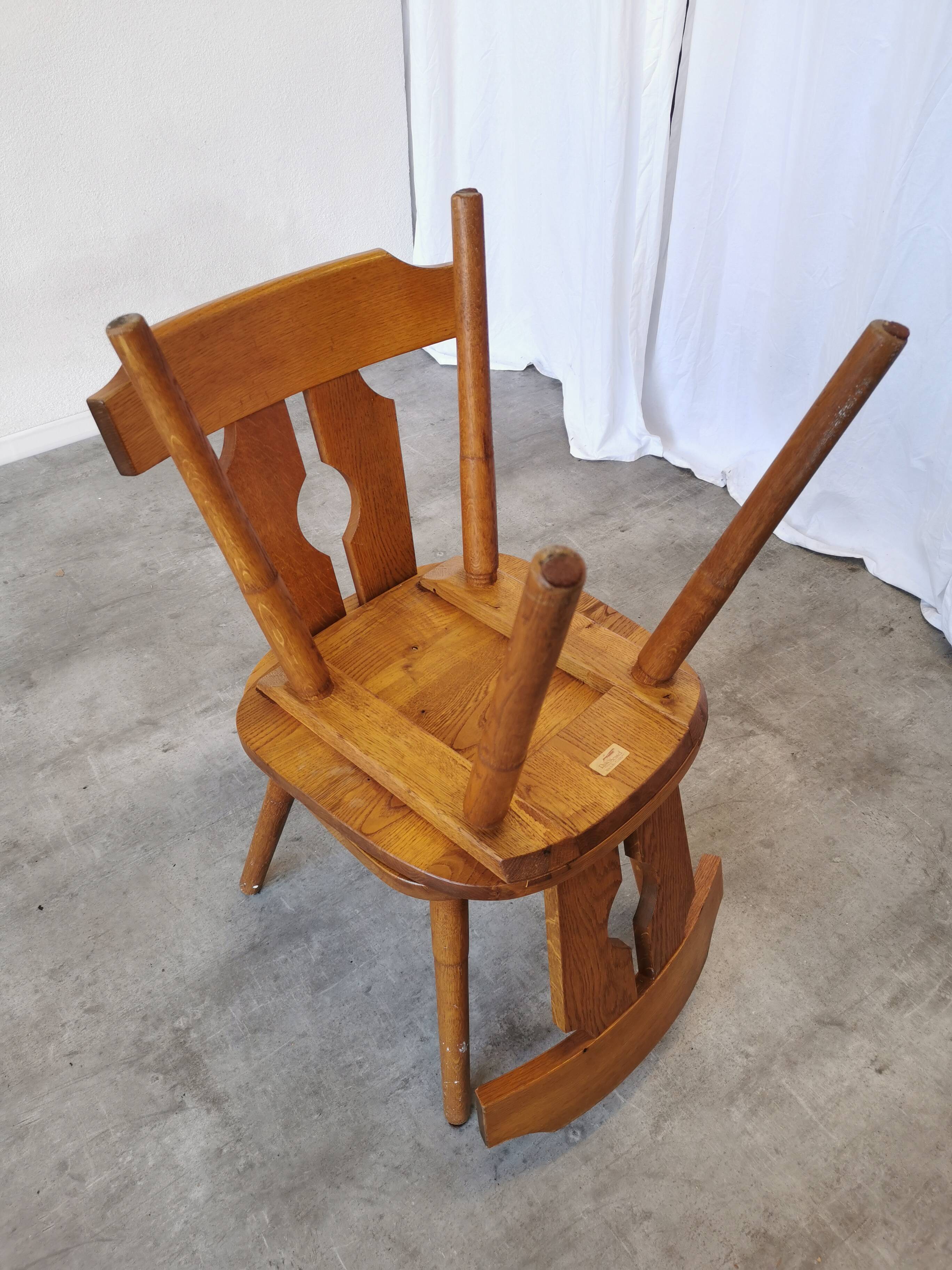 Set of 2 Vintage Wooden Tyrolean Dining Chairs by Ruko Sessel Alois Koller