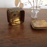 Vintage brass mother-of-pearl box