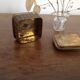 Vintage brass mother-of-pearl box