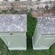 Pairs of bedside tables in Louis Philippe style, Luxembourg green.
