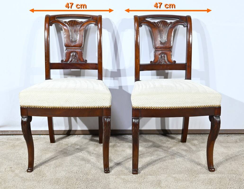 Suite of 5 Cuban Mahogany Chairs, Restoration Period – Early 19th Century