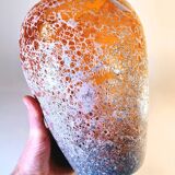 Blown glass vase – sea foam effect