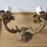 Sconce golden brass candlestick