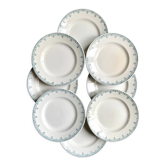 8 flat plates St Amand & Hamage in iron earth