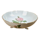 Saladier tripode porcelaine de Paris à décor roses – Coupe vintage