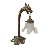 Lampe naga en bronze années 1930