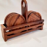 Vintage wooden coaster