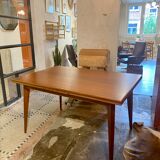 Scandinavian dining table with compass legs