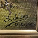 Duo paintings in oil on canvas