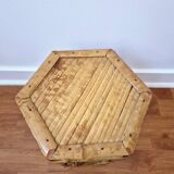 Vintage bamboo stool, plant stand