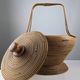Large Rattan basket by Vivai del Sud, Italy 1960s