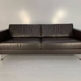 2 Vitra Park sofas by Jasper Morrison - Black leather