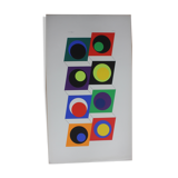 CLAISSE Geneviève Silkscreen print signed numbered abstract geometric 1967 circles