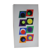 CLAISSE Geneviève Silkscreen print signed numbered abstract geometric 1967 circles