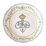 Old Ceramic Plate of Nevers of the Centenary of the French Revolution S.XIX