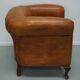 Fauteuil Club Vintage en Cuir Couleur Cognac, Pays-Bas
