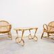 Vintage mid century rattan lounge set by Dirk Sliedregt for Rohe