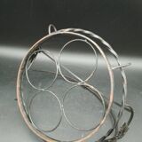 Art Deco wrought iron and frosted glass servant with vine leaves circa 1930