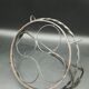 Art Deco wrought iron and frosted glass servant with vine leaves circa 1930