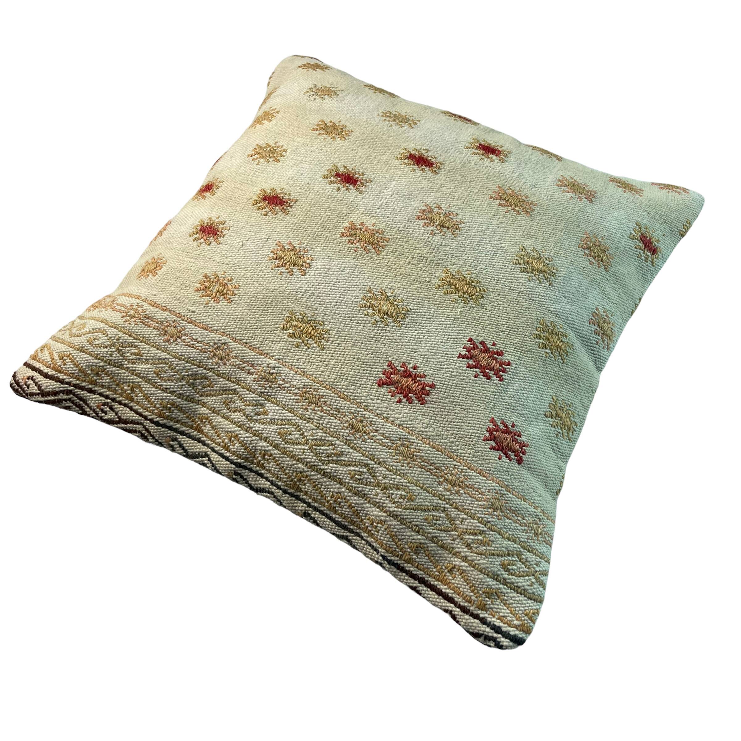 Vintage turkish kilim cushion cover , 45 x 45 cm