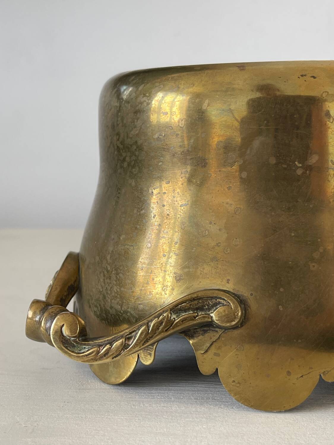 Napoleon III brass cache pot.