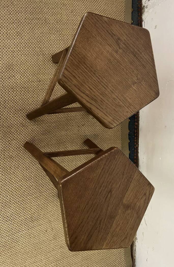 Pair of Vintage Brutalist Bar Stools