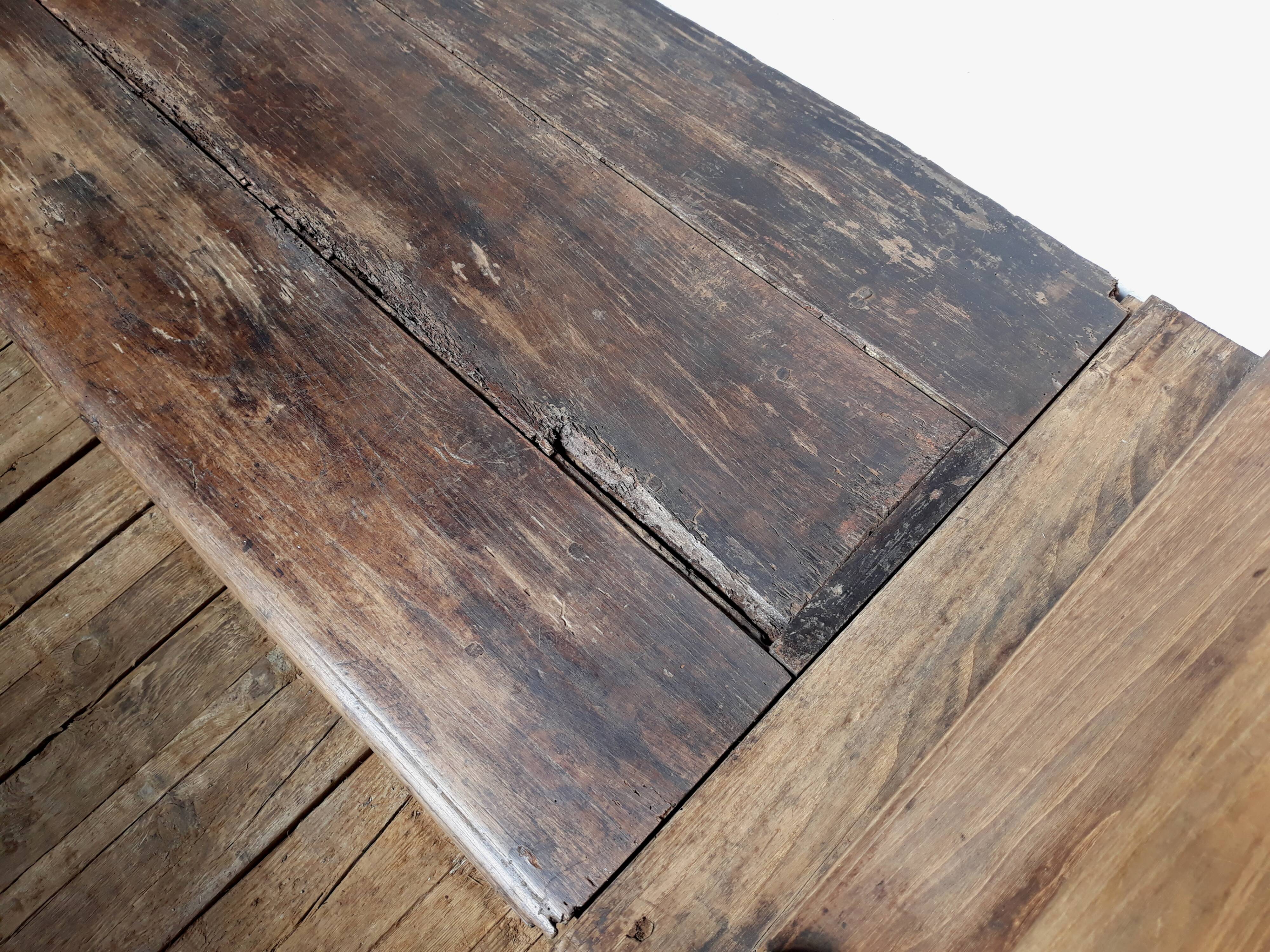 Church bench wooden chest 18th