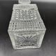 Vintage, whisky decanter, pitcher, bottle, square cap, diamond decoration, spikes, 1960s, 1970s
