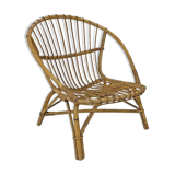 Rattan shell armchair