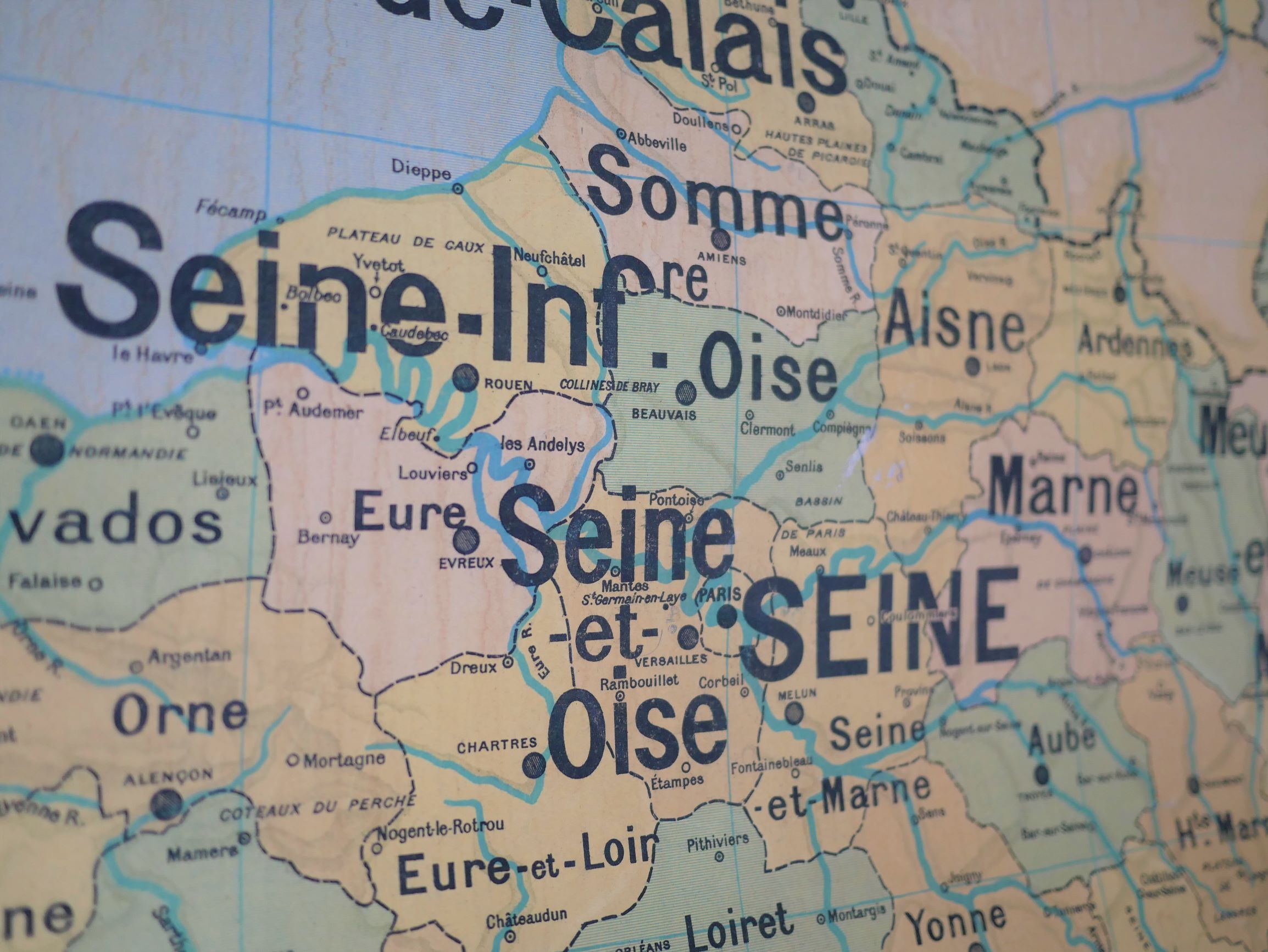 Map of France vintage - school poster n ° 4