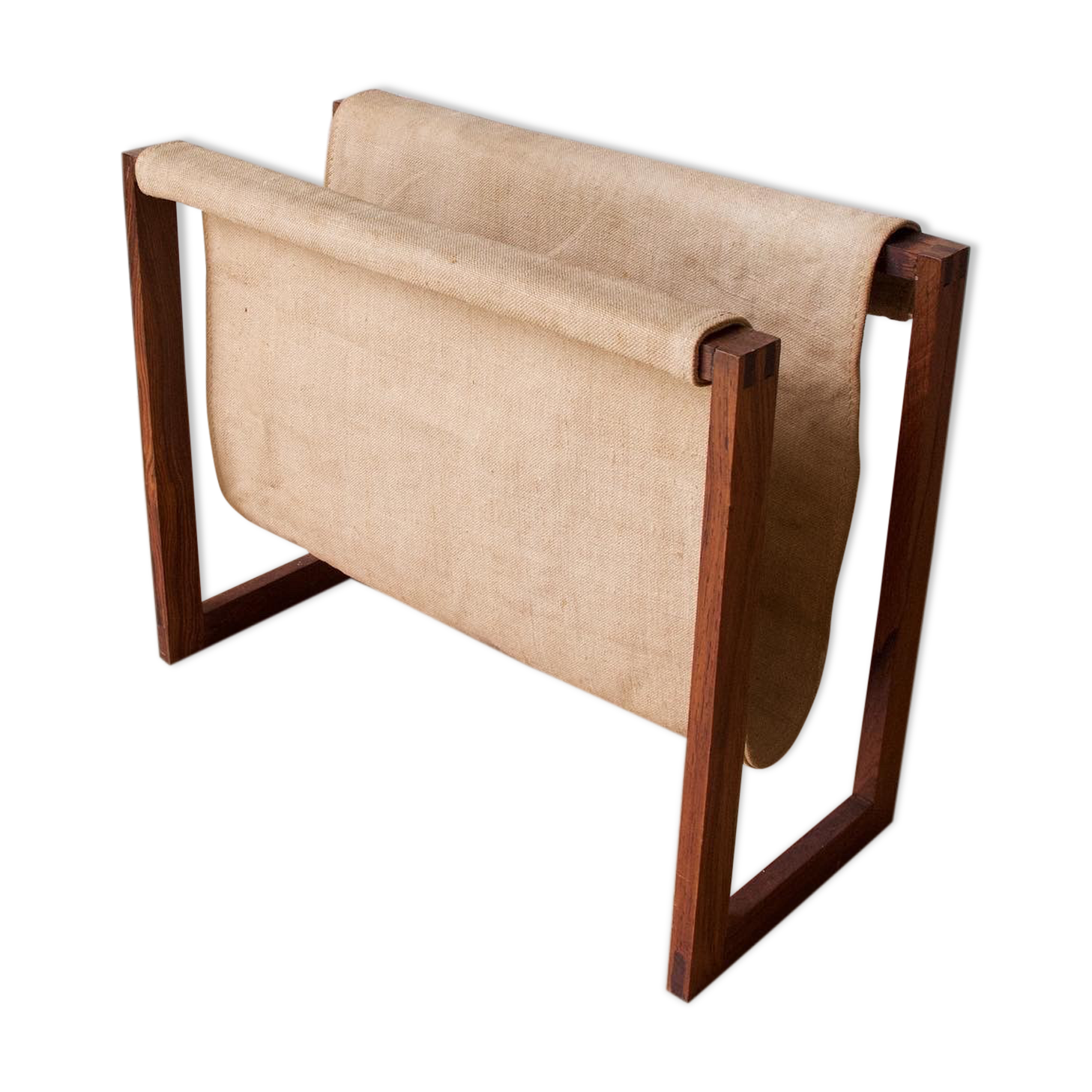 Scandinavian rosewood magazine holder 60s