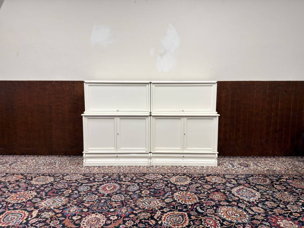 Original Globe Wernicke English Low Bookcase White