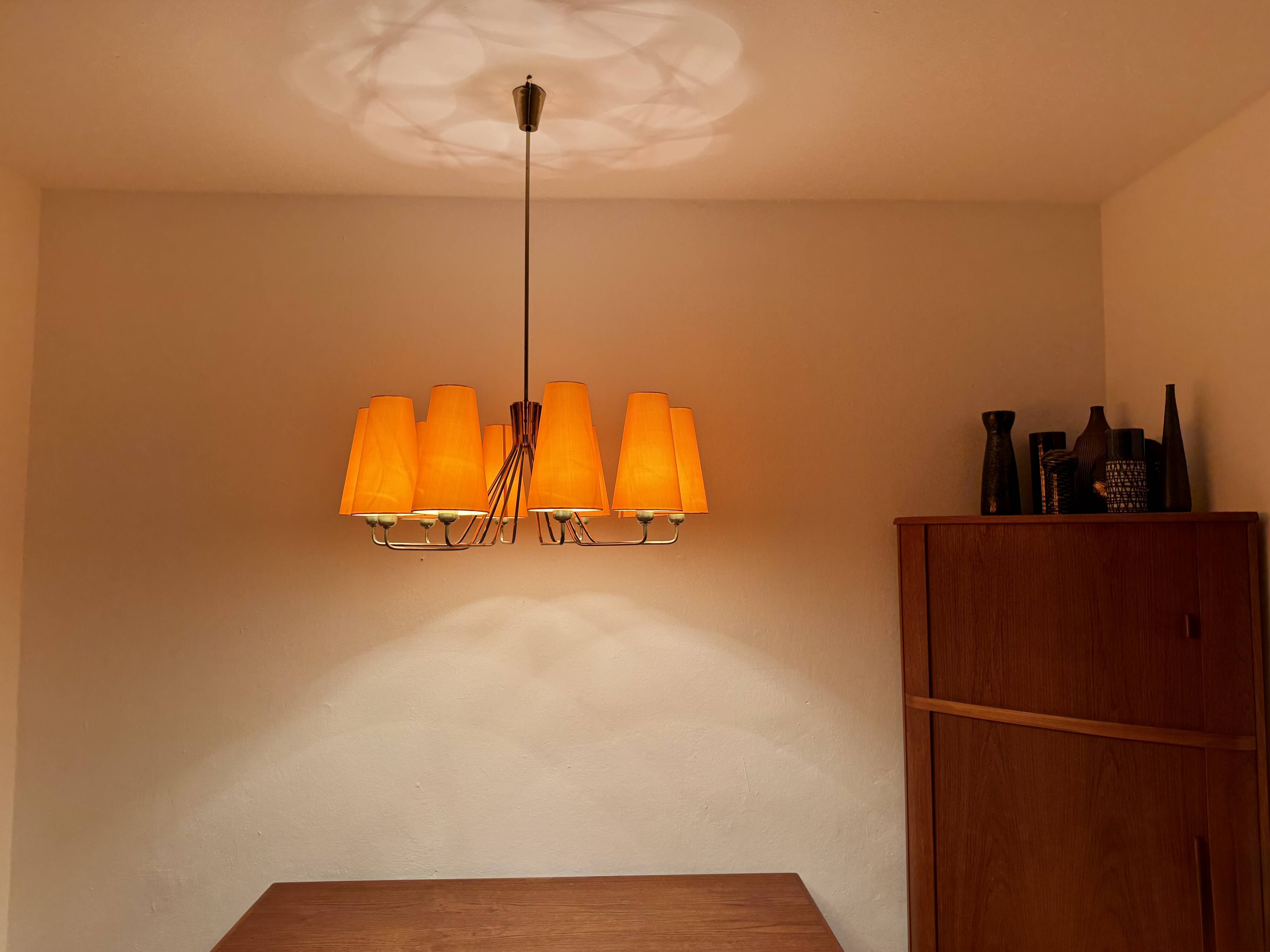 Large Brass Chandelier by Rupert Nikoll