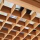 Rare pine wood ceiling flush light by Nordlux / 1970s / Danish Modern Design
