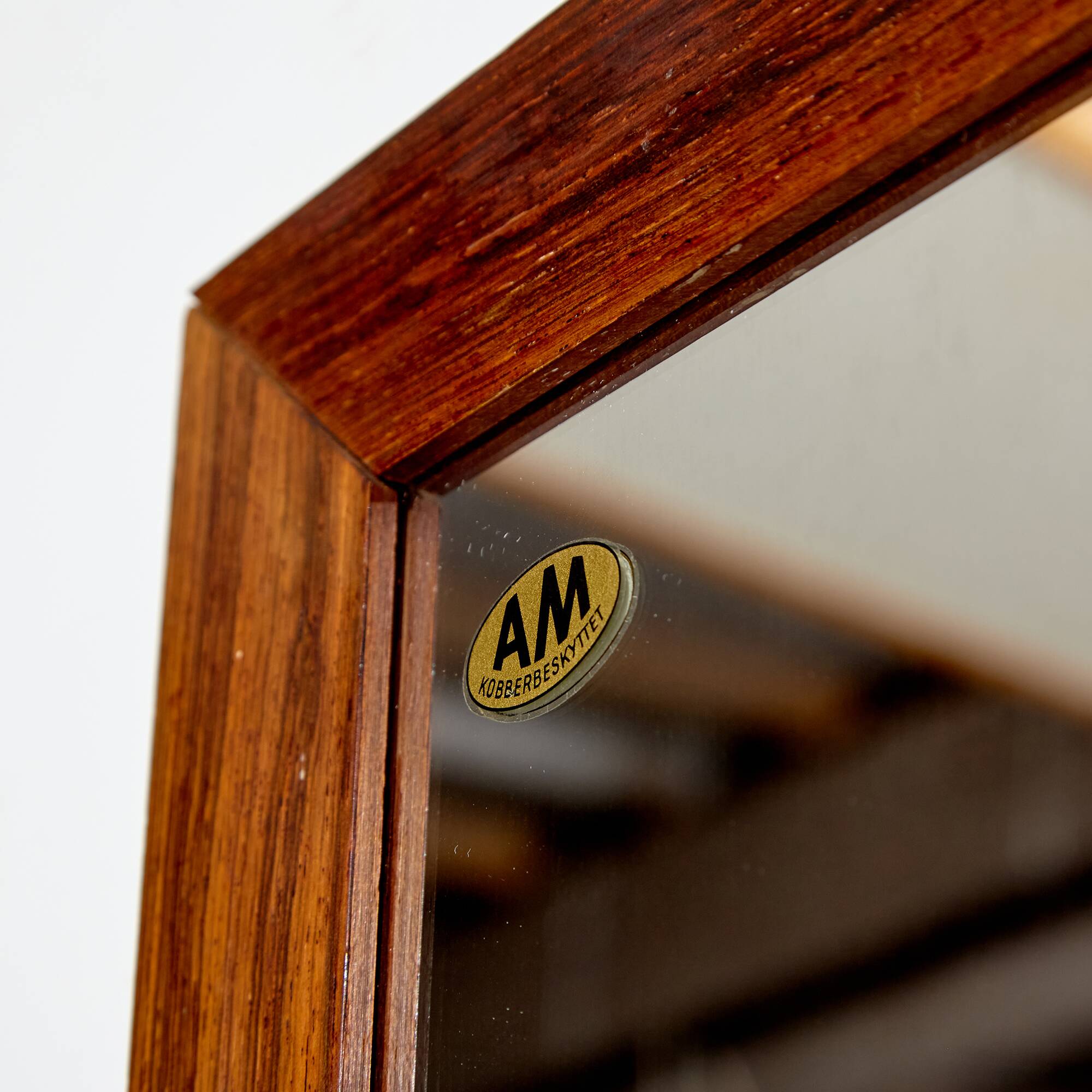 Rosewood Framed Mirror from Denmark, 1960s (MK9091)