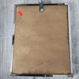 Vintage mirror with silver metal frame to hang