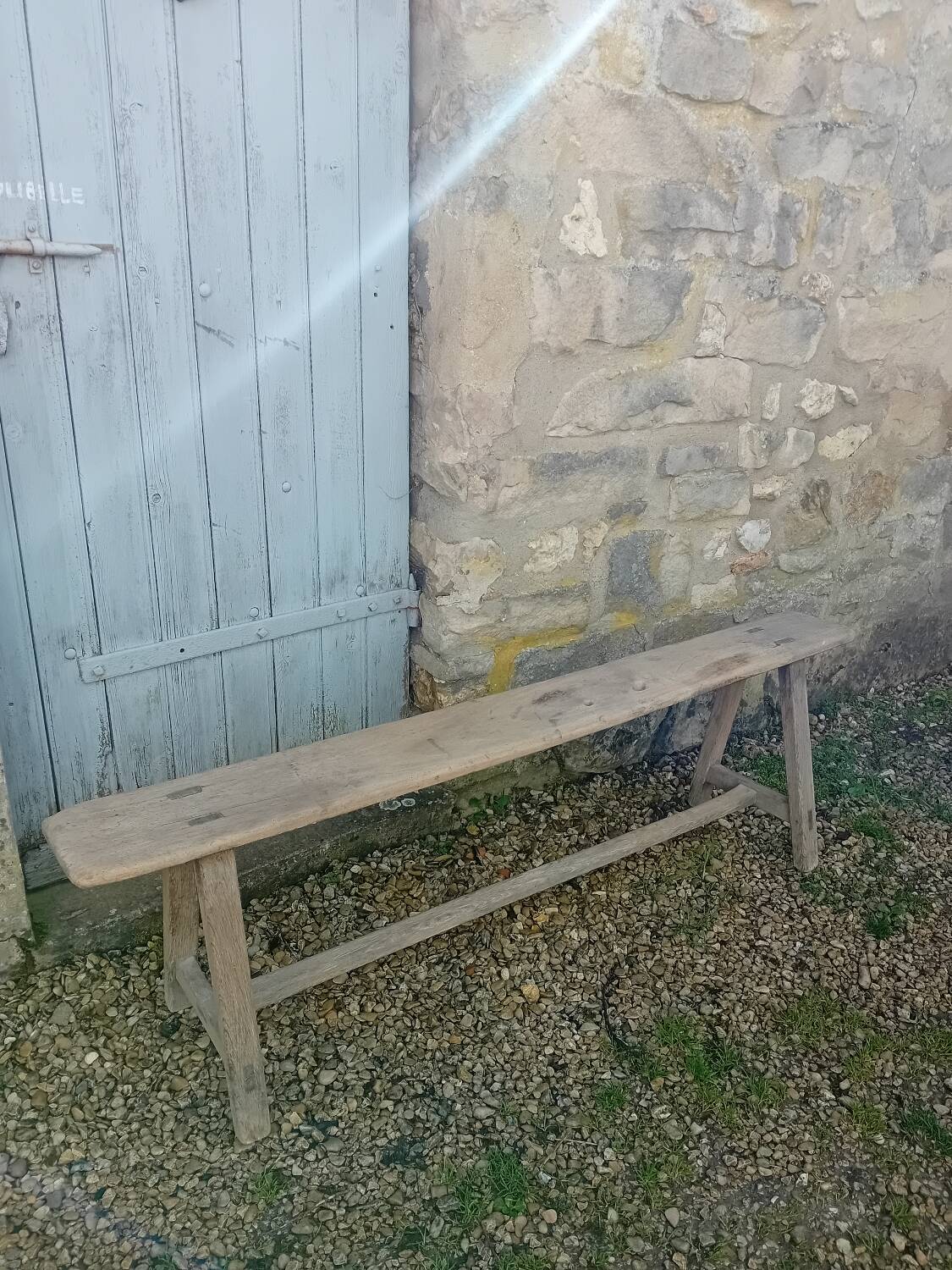 Banc de ferme en chêne
