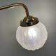 Vintage art deco glass globe elbow lamp