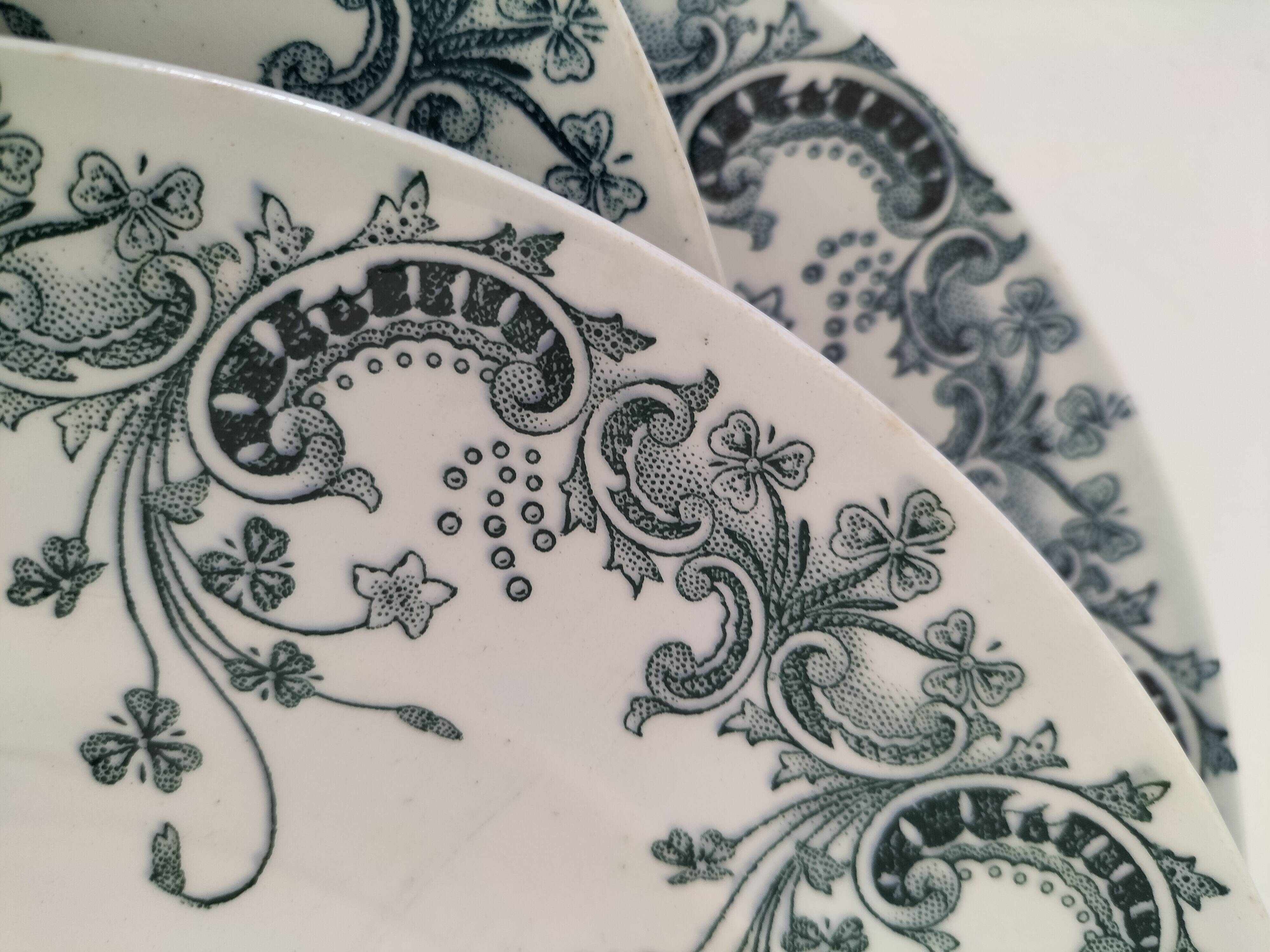 6 Saint-Amand Hamage ironstone plates – Byzantine decor